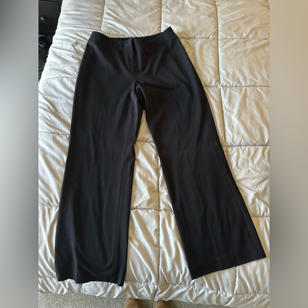 Apt. 9 Black Womans Wide-Leg Dress Pants, needs button for waist